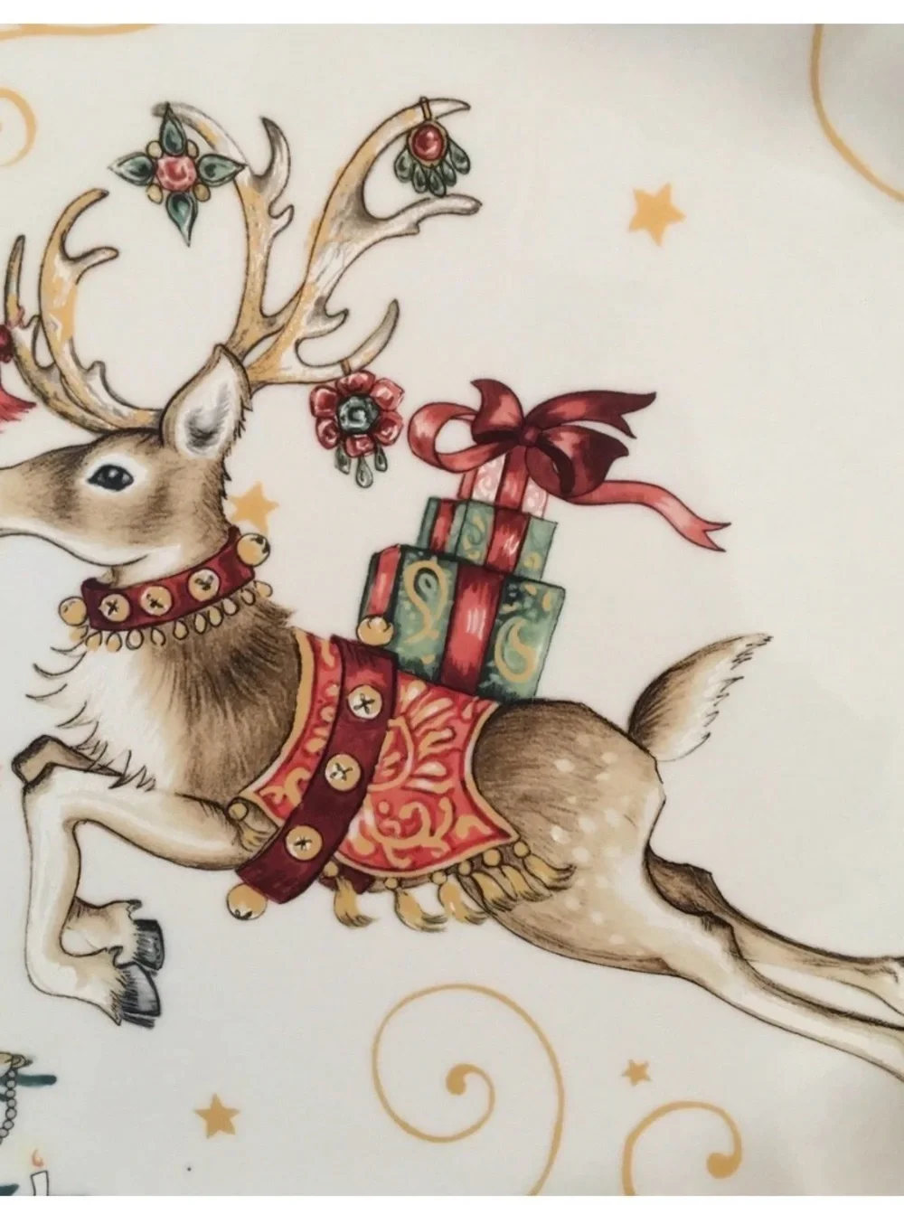 Williams Sonoma White Ceramic Holiday Serving Plate “Twas the Night”NWT